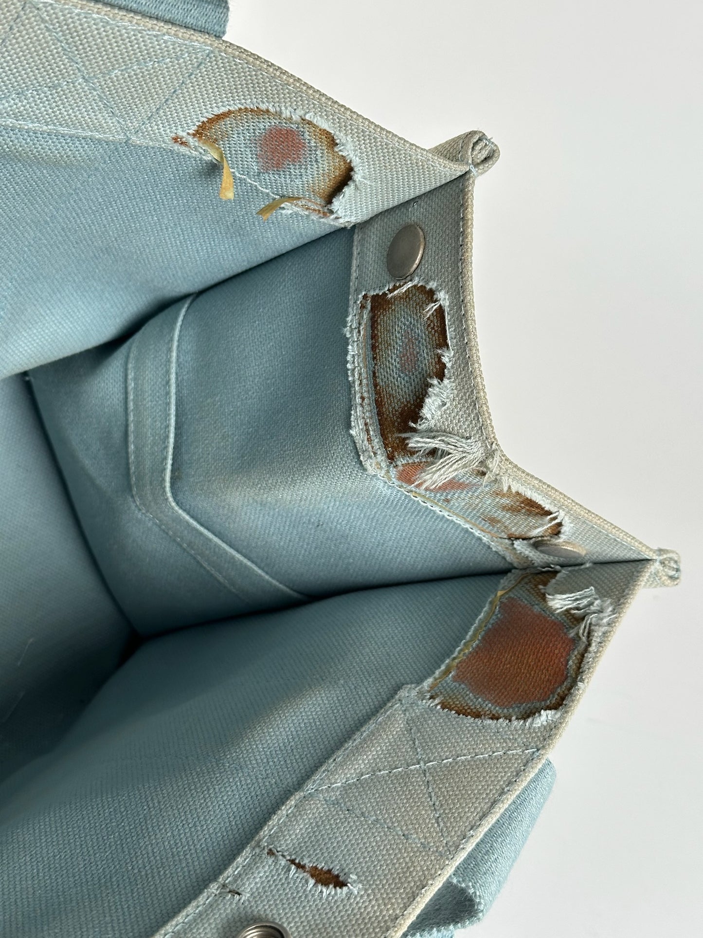 Sac Hermès vintage bleu clair