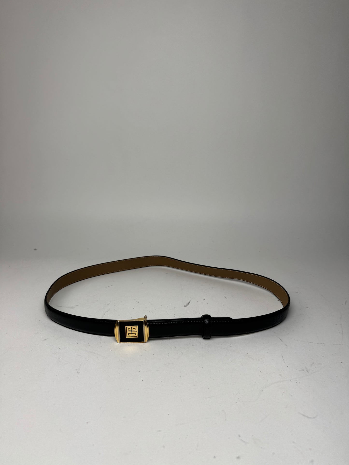 Vintage Givenchy Leather Belt black