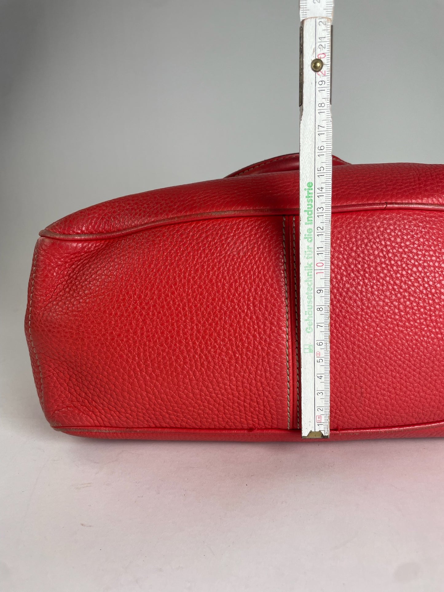 Vintage Celine Paris Leather Boogie Bag Red
