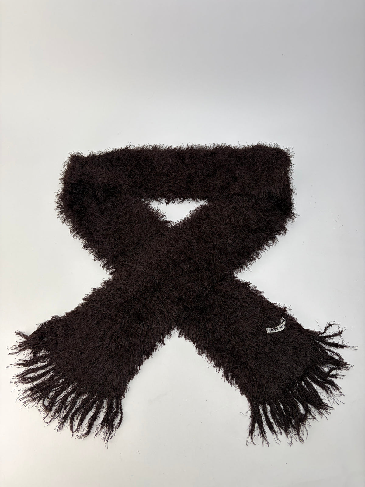 Vintage Issey Miyake Long Scarf Dark Brown