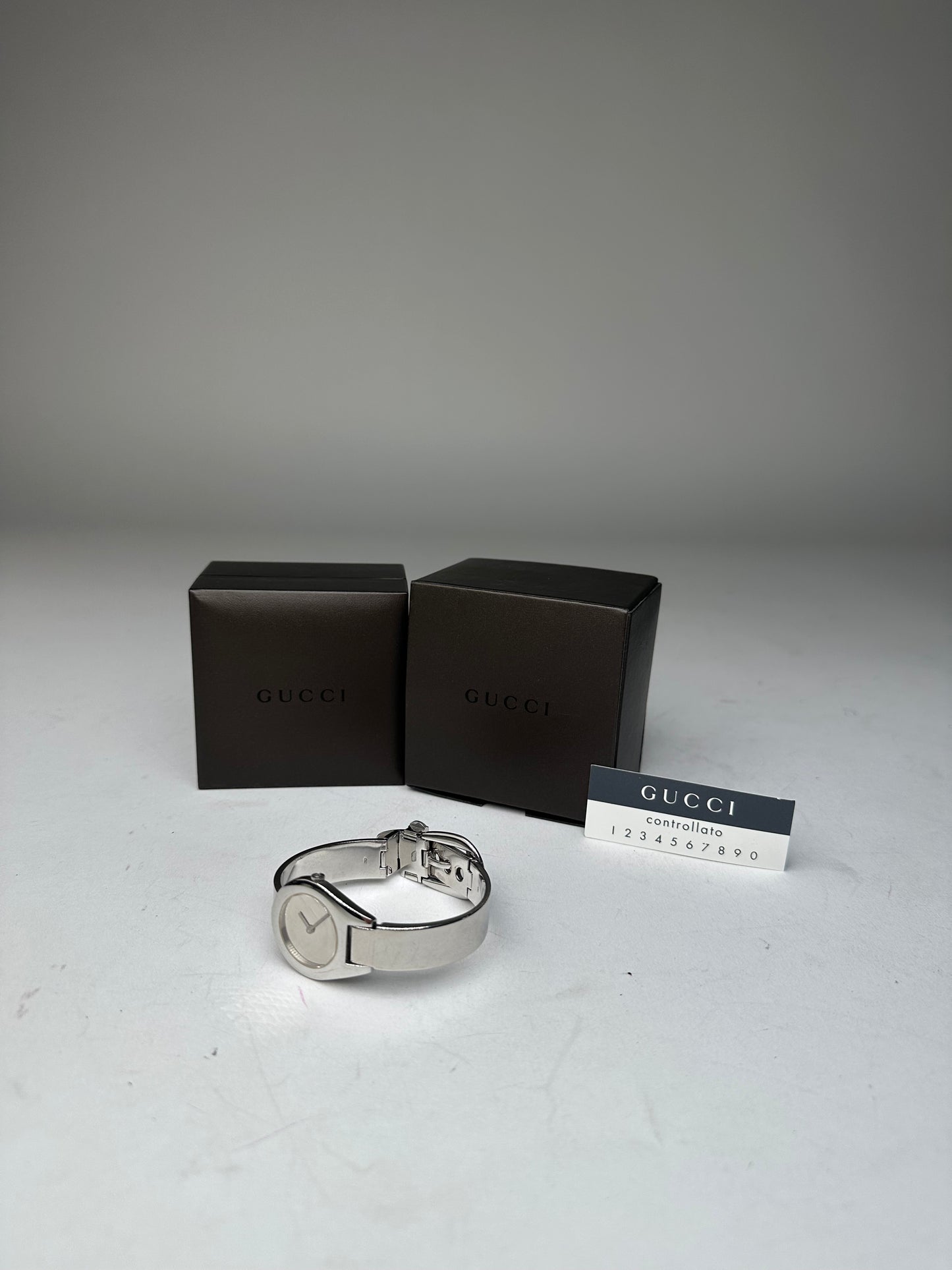 Vintage Gucci Steel Quartz Watch Silver
