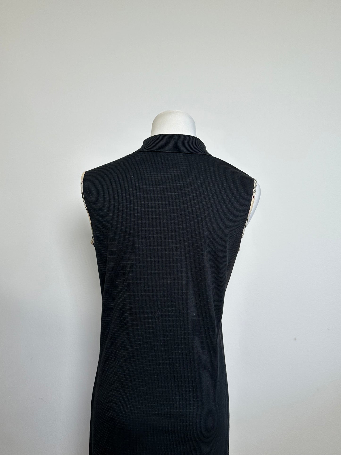 Vintage Burberry Sleeveless Dress Black 38/M