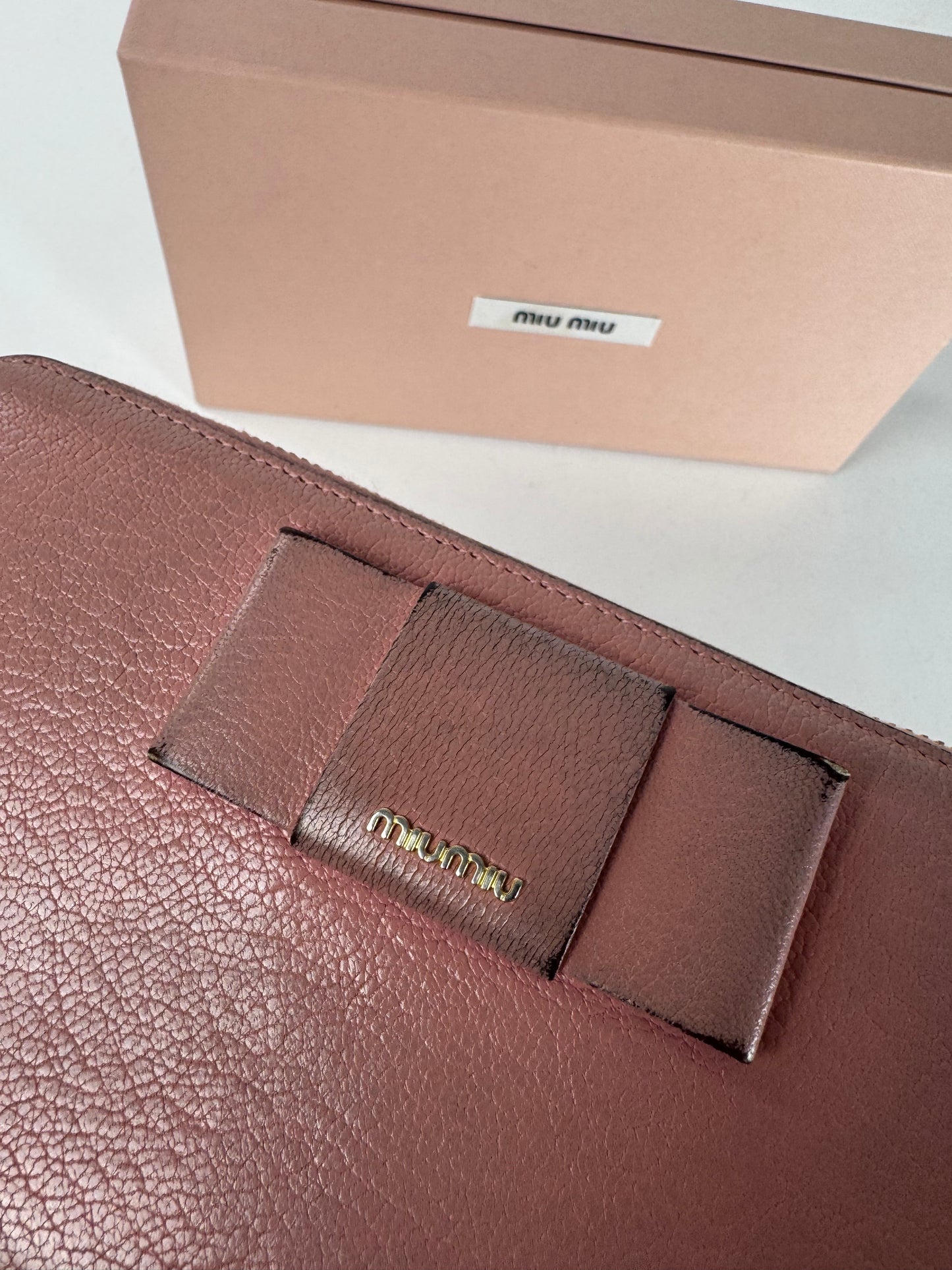 Vintage Miu Miu Leather Wallet Pink