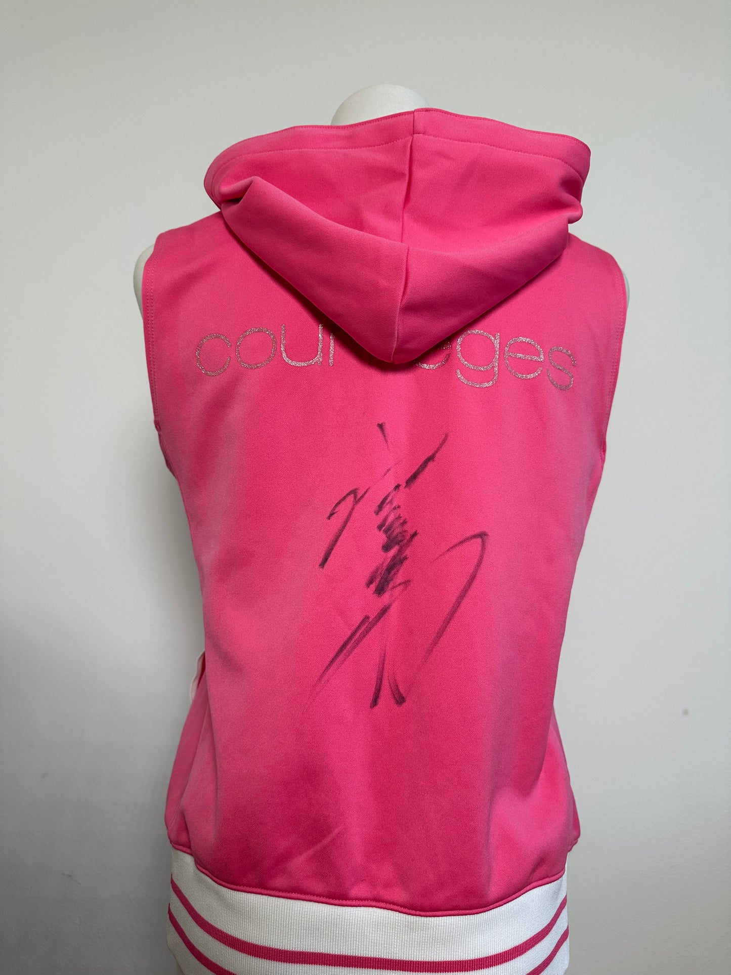 Vintage Courreges Sleeveless Zipper Sport Jacket Pink