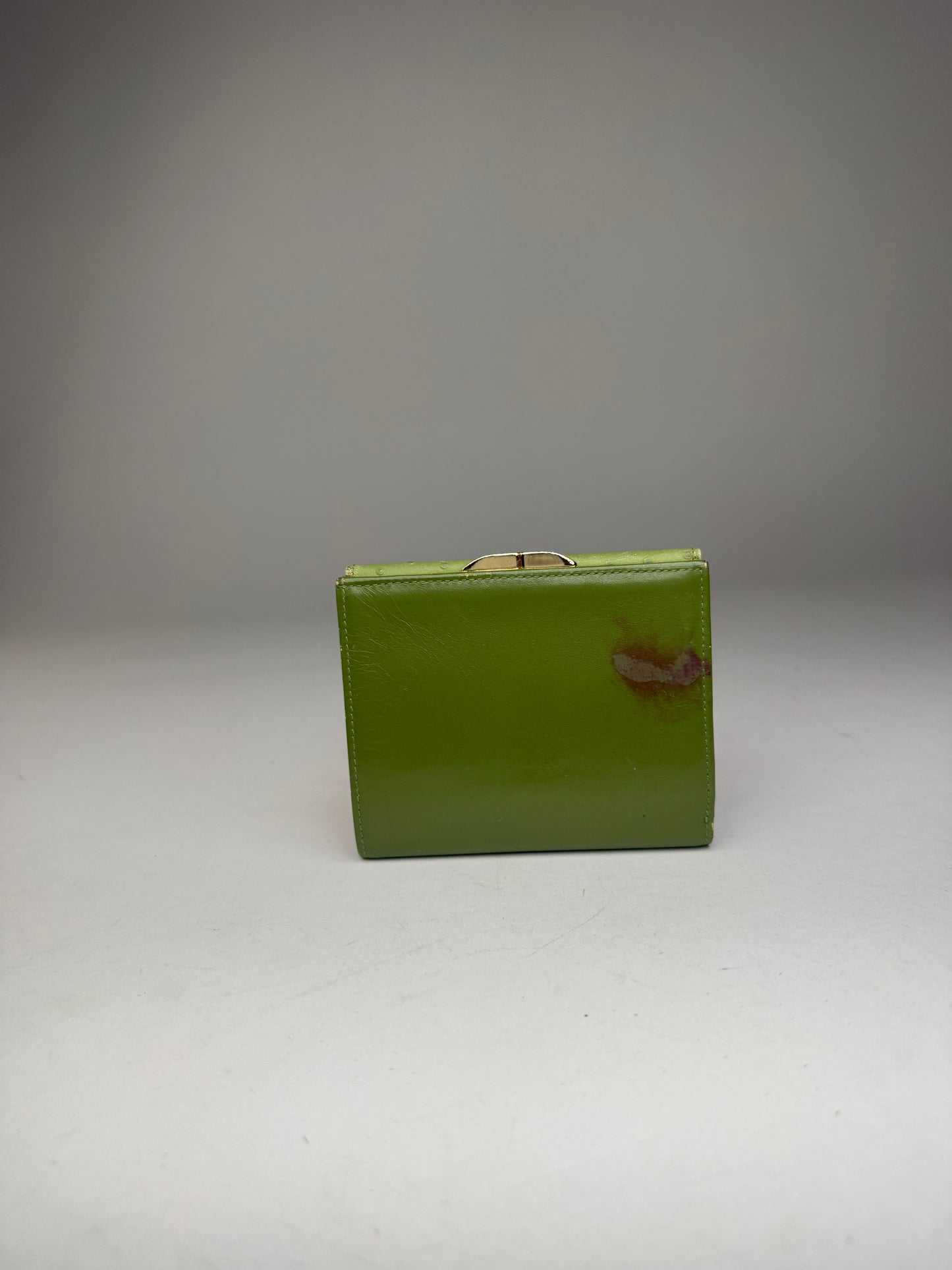 Vintage Givenchy Ostrich Leather Wallet Green