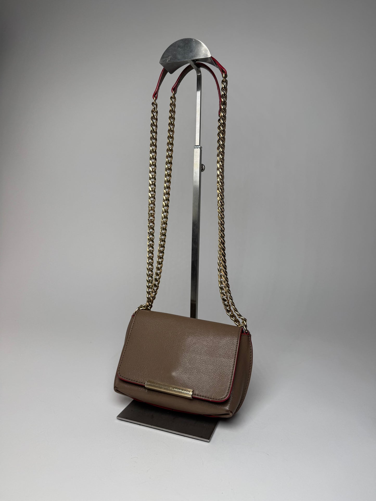Vintage Emilio Pucci 2Way Leather Bag Brown