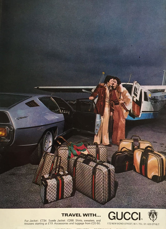 Gucci — Gucci. Lamborghini. Jet. Same canvas since 1953