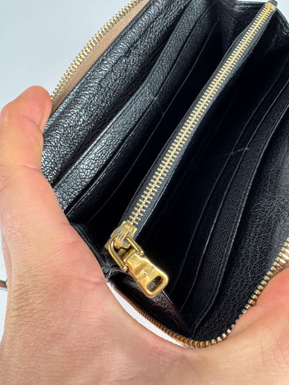 Vintage Miu Miu Leather Wallet Rose/beige