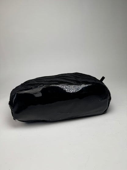 Sac vintage en cuir verni et fourrure Nightindale de Givenchy, noir