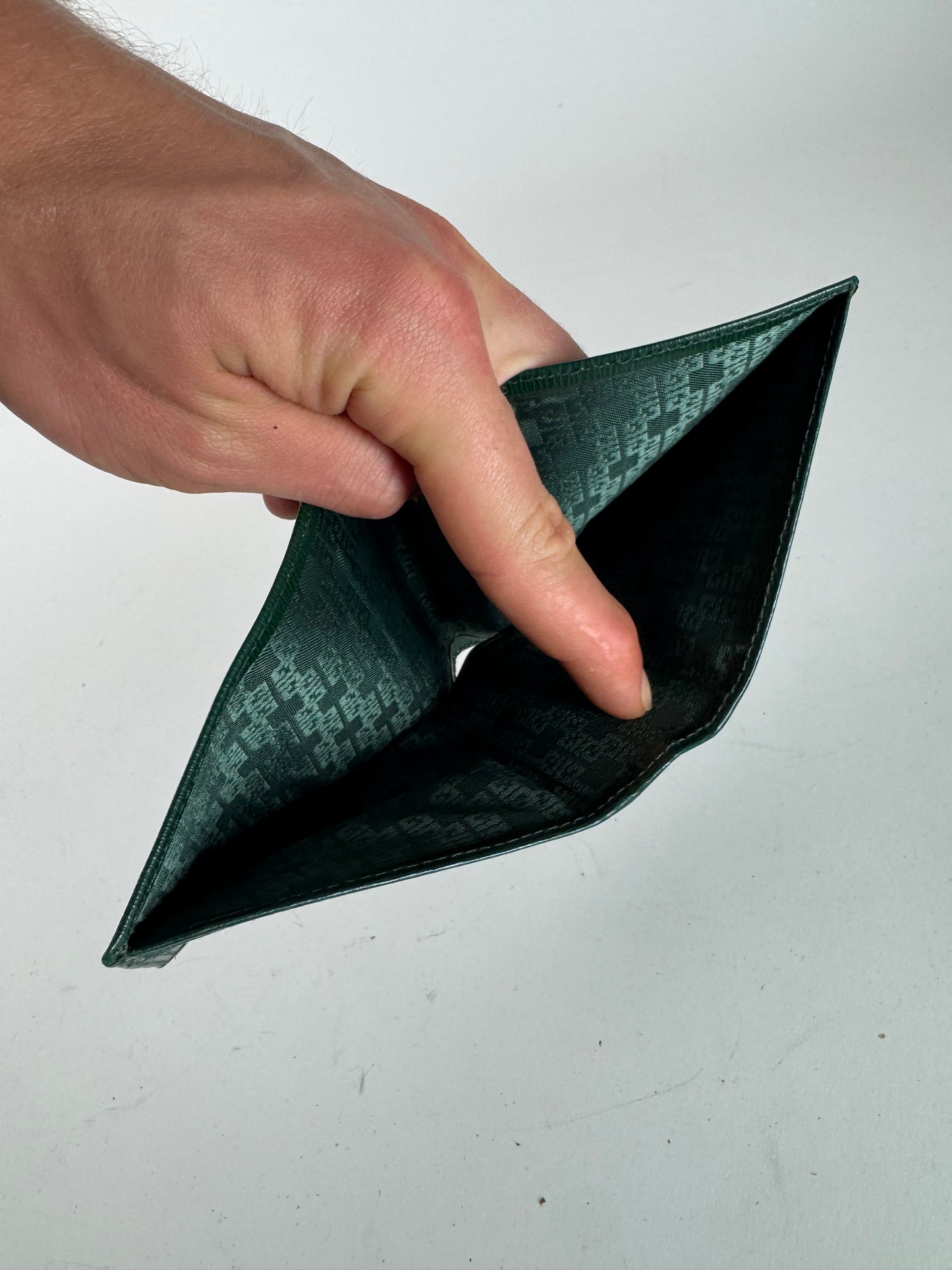 Vintage Givenchy Foldable Leather Wallet Green