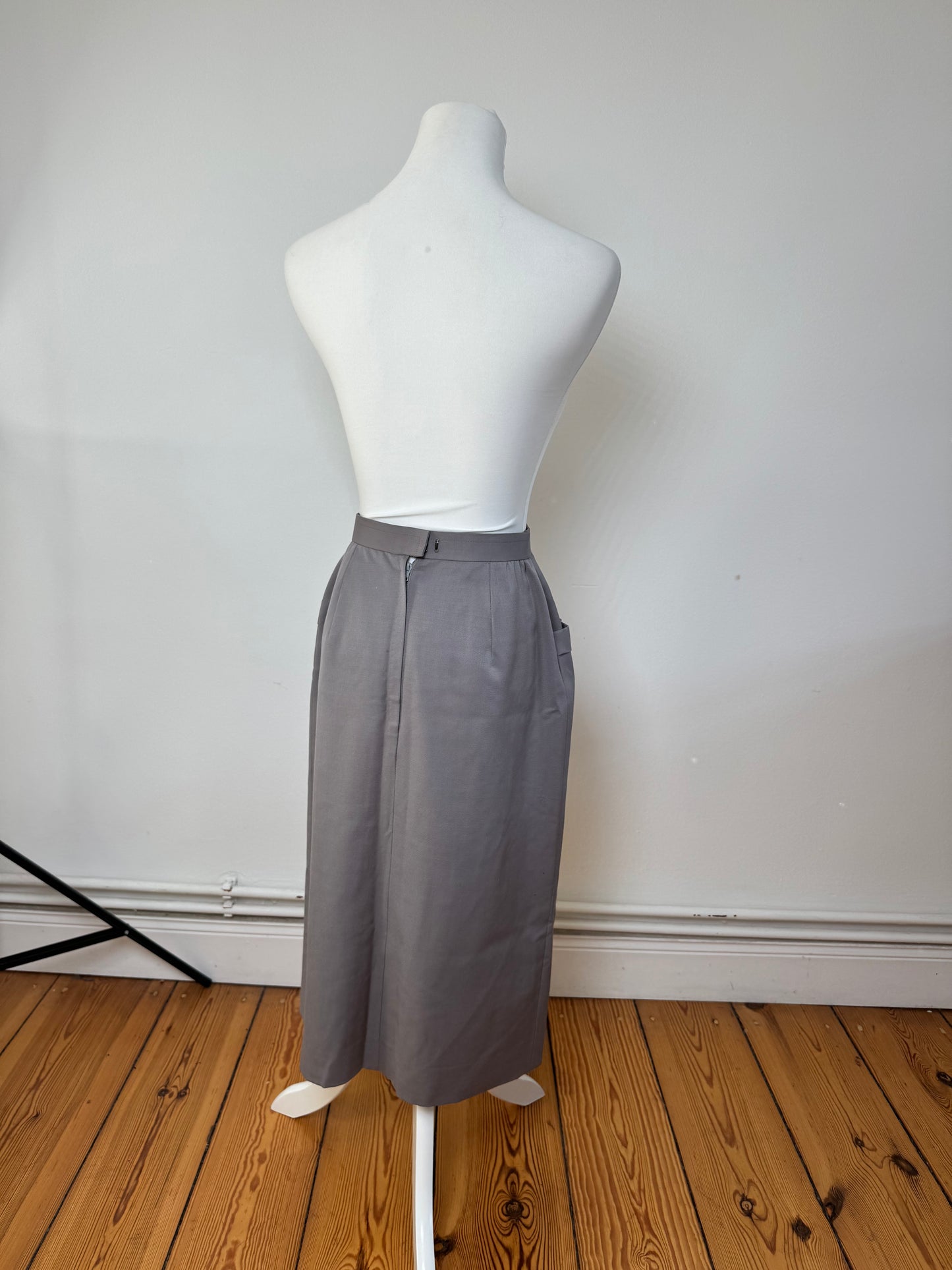 Vintage Dior Wool Skirt Grey M