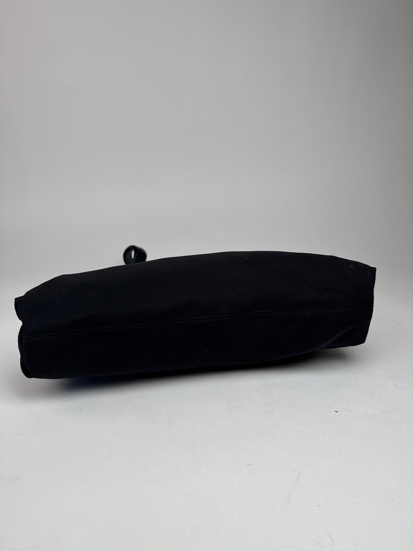 Vintage  Salvatore Ferragamo Leather / Canvas Bag Black