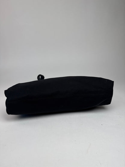 Vintage  Salvatore Ferragamo Leather / Canvas Bag Black