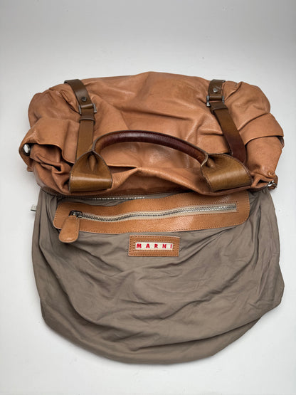 Vintage Marni 2Way Leather Bag Brown