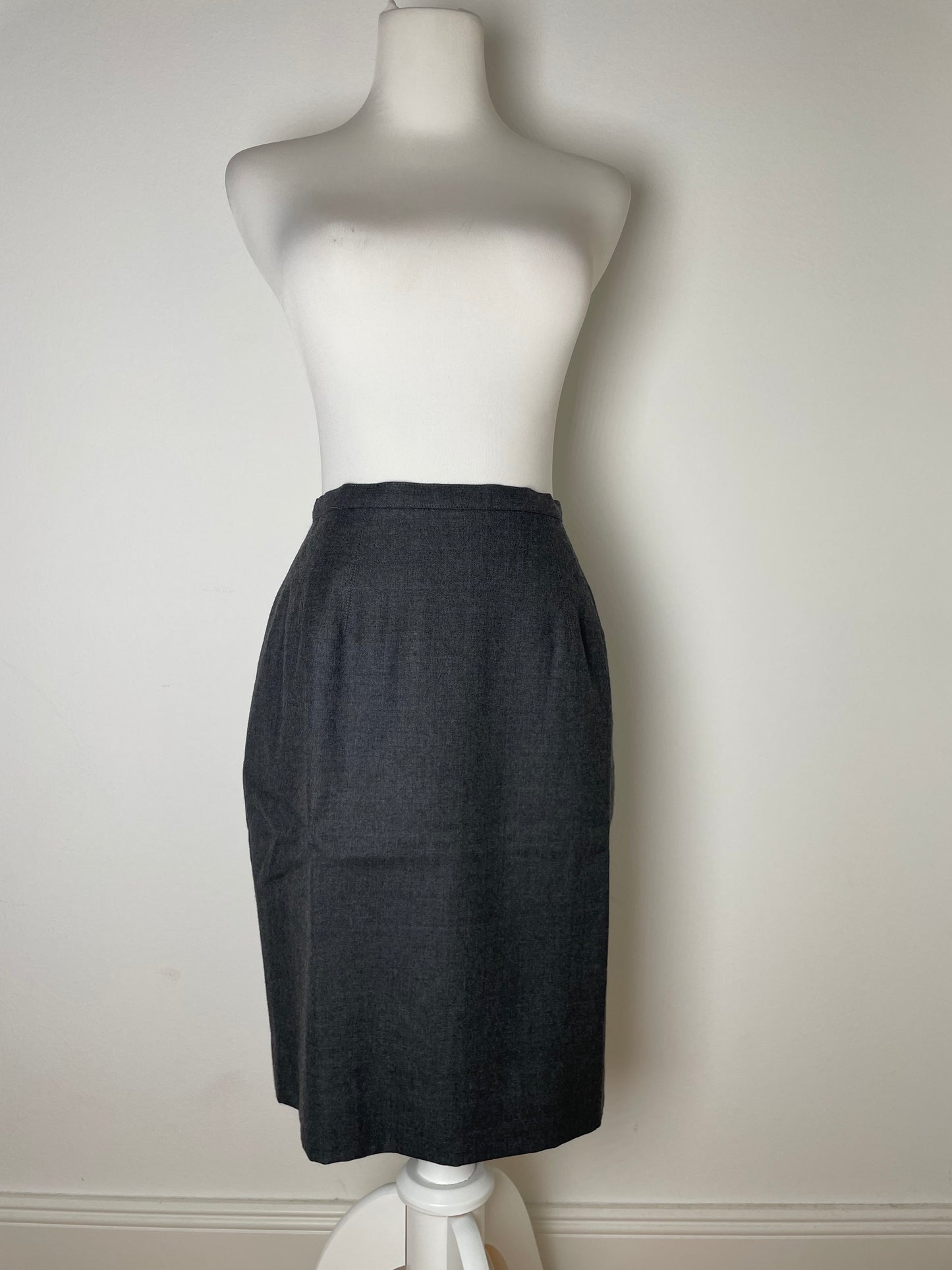 Vintage Dior Wool Skirt Grey 38/M