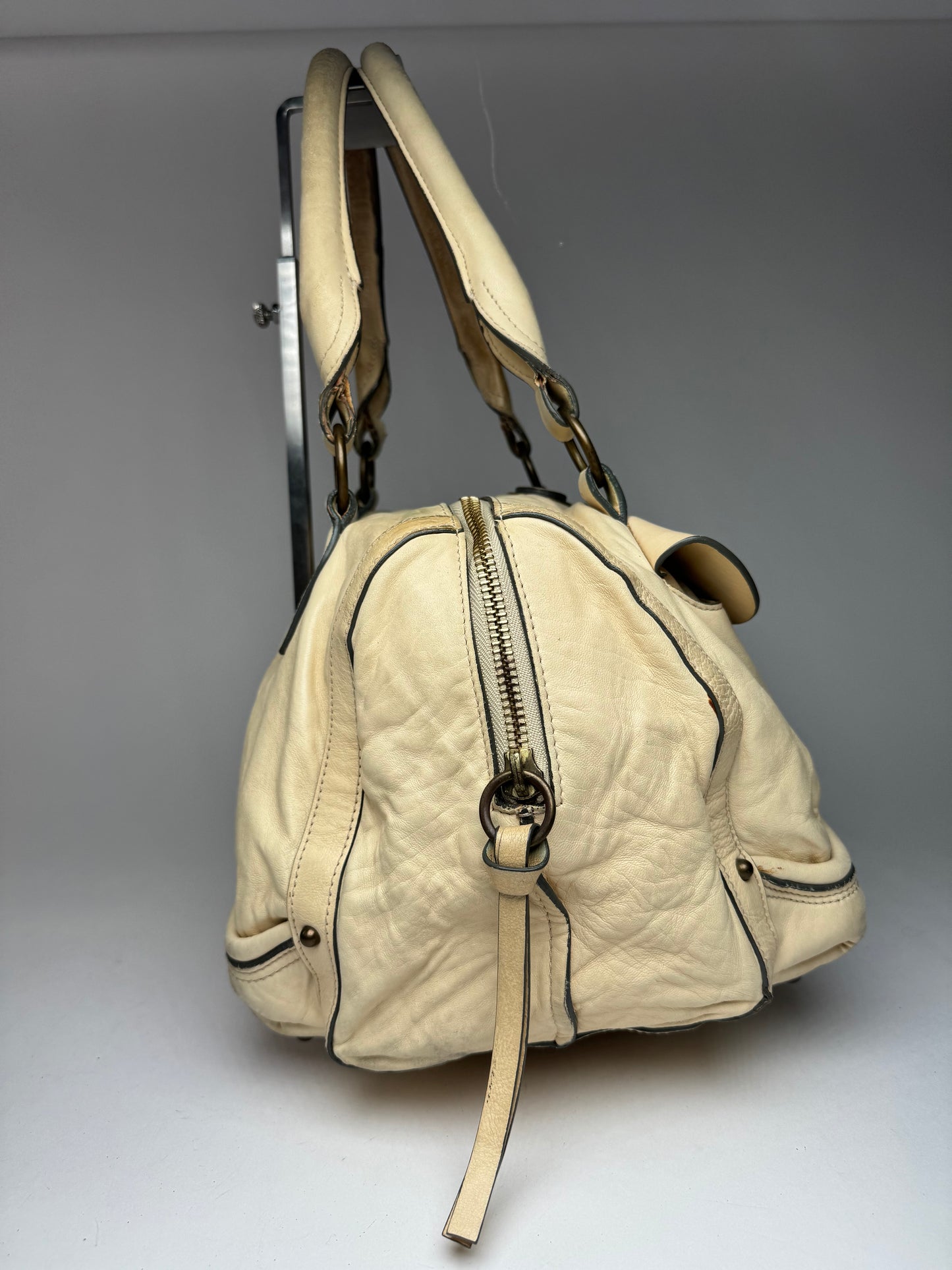 Vintage Chloe Leather Bag Beige