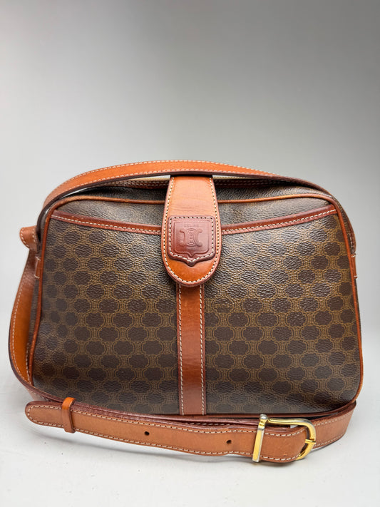 Vintage Celine Paris Triomphe Leather Monogram Bag