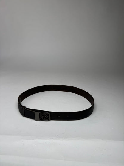 Vintage Loewe Madrid Leather Belt Black