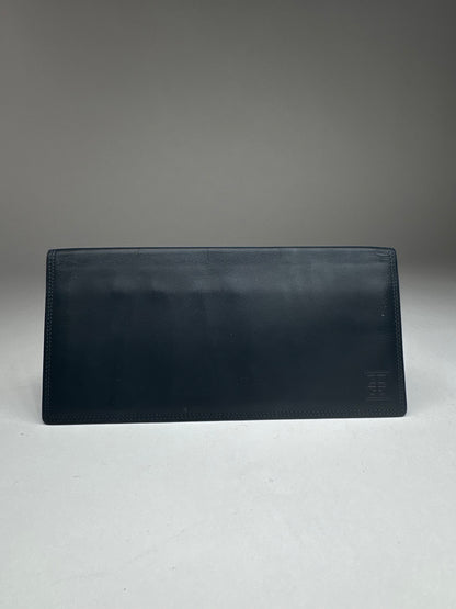 Porte-carte d'identité vintage en cuir Givenchy bleu marine