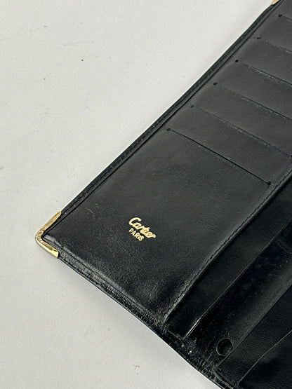 Vintage Cartier leather ID holder black