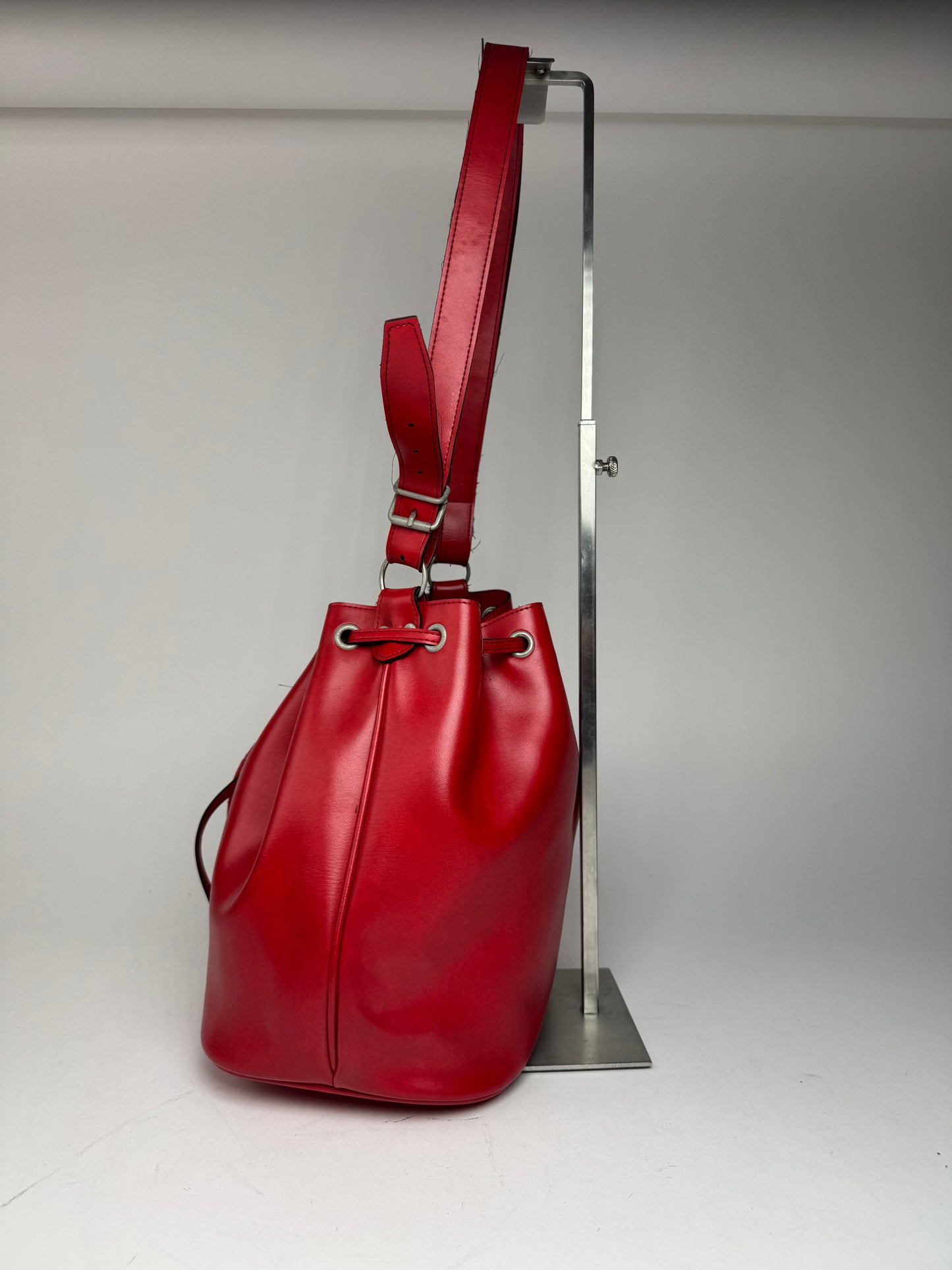 Vintage Comme Des Garçons Shoulder Bucket Bag Red