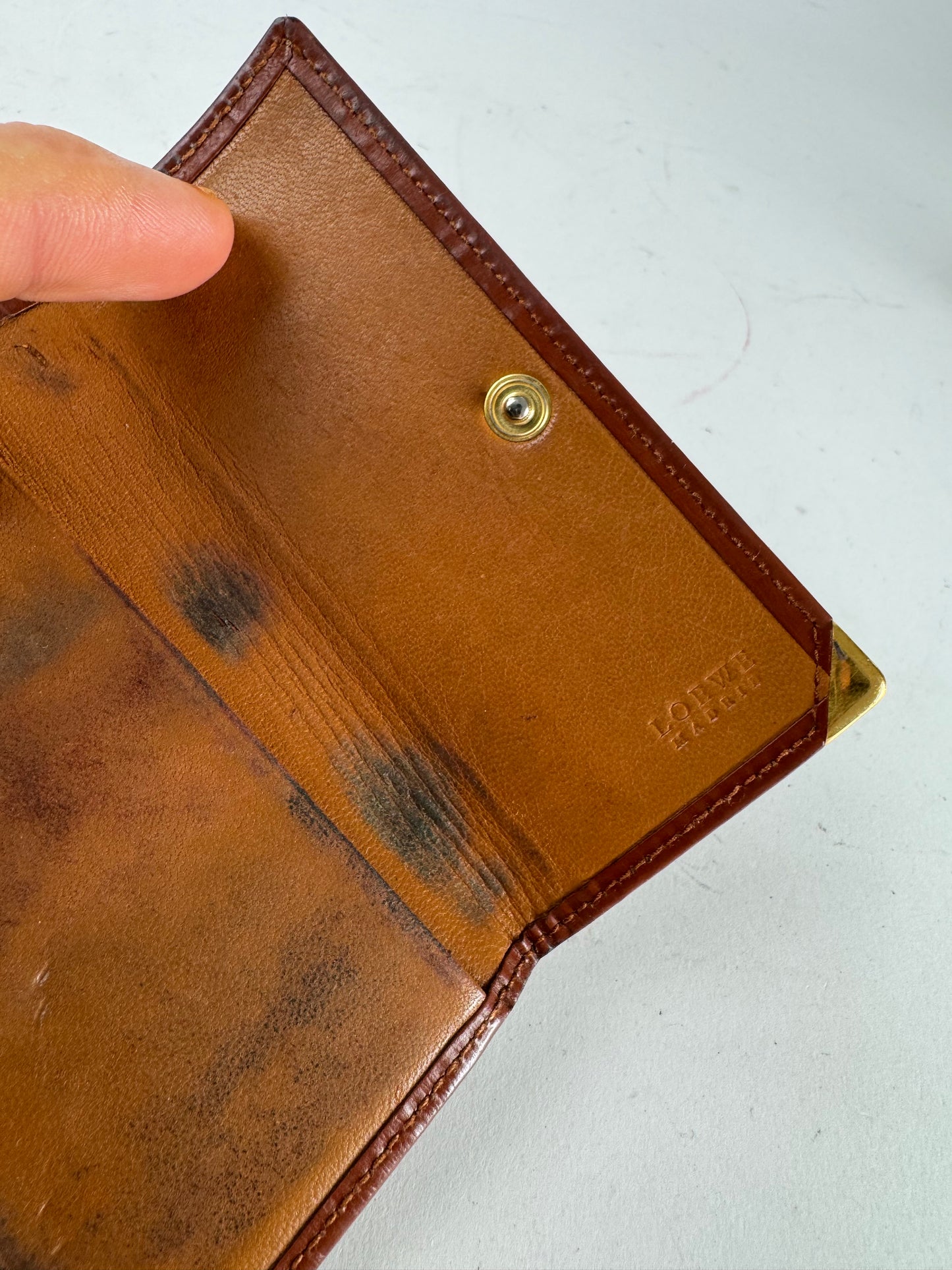 Vintage Loewe Madrid Leather Key Holder Brown