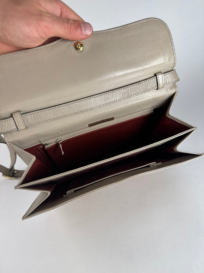 Vintage Yves Saint Laurent 2 Way Leather Bag Y Satchel