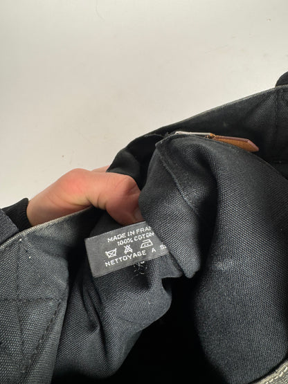 Vintage Hermes Paris Canvas Shopper Black