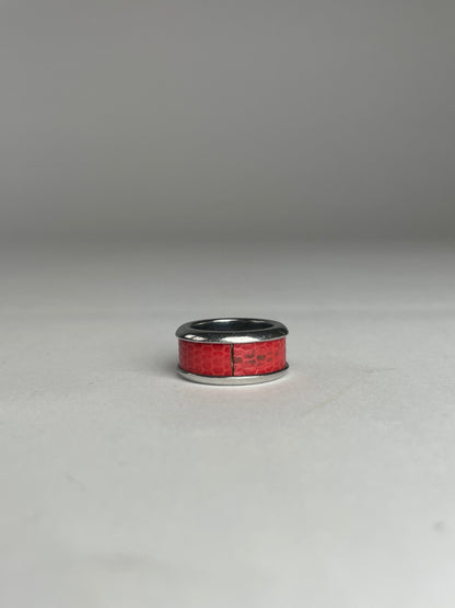 Vintage Dolce & Gabbana Steel Ring Silber/orange unisex