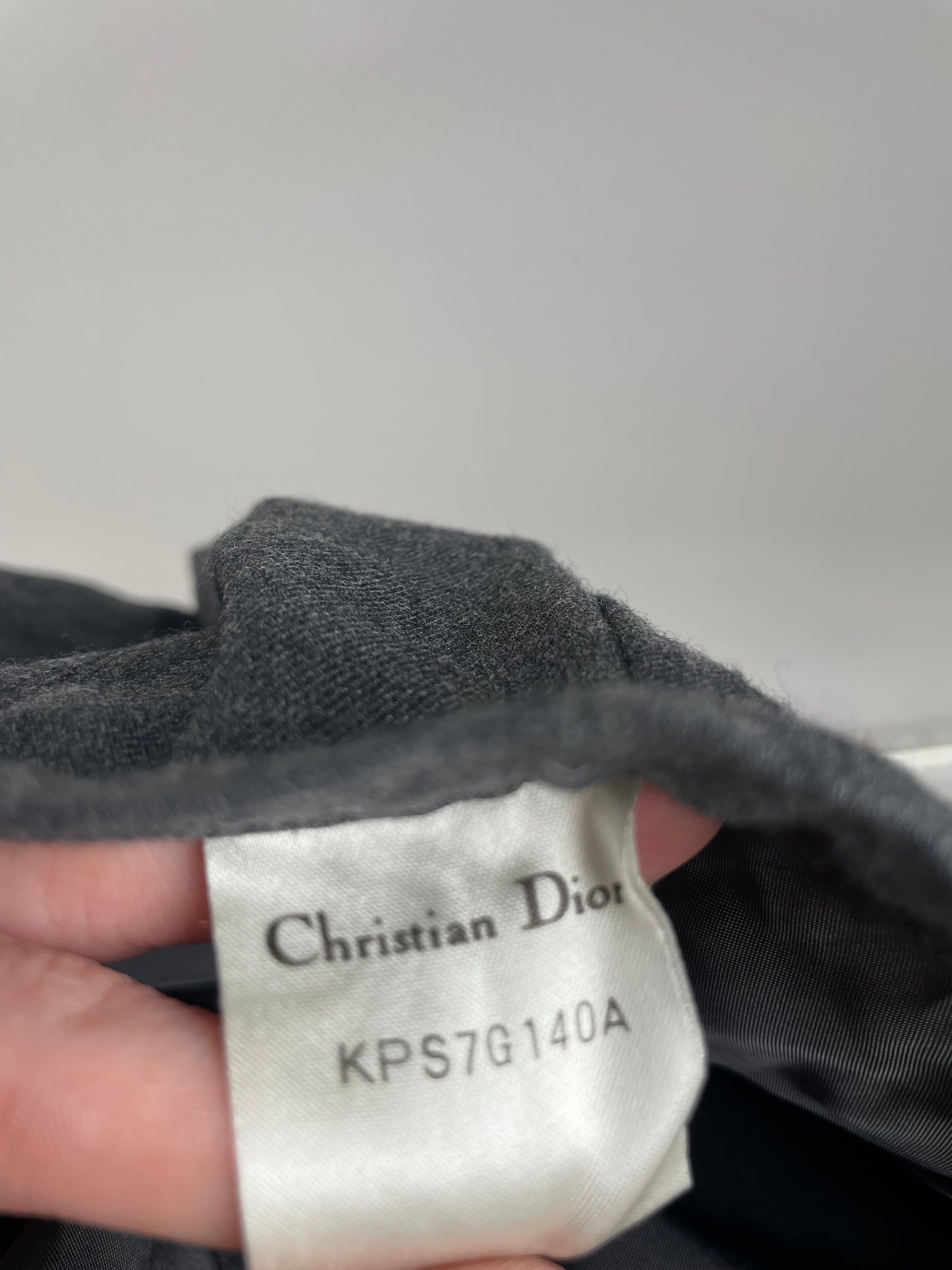 Vintage Dior Wool Skirt Grey 38/M