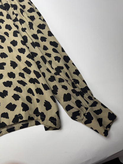 Vintage  Givenchy Leopard Silk Shirt Brown 38/M