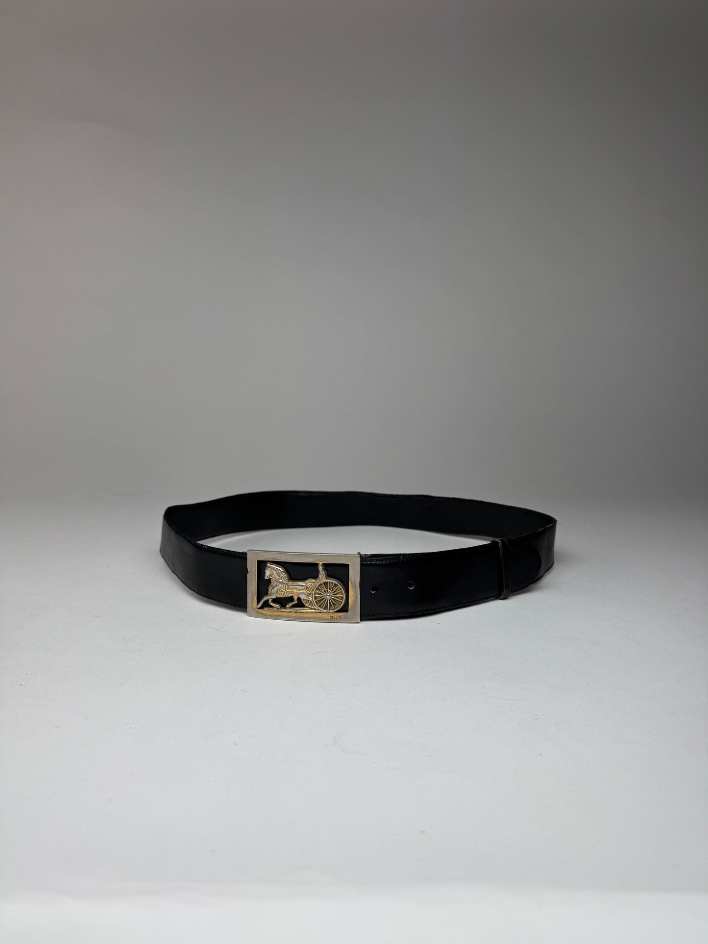 Vintage Celine Paris Triomphe Leather Belt