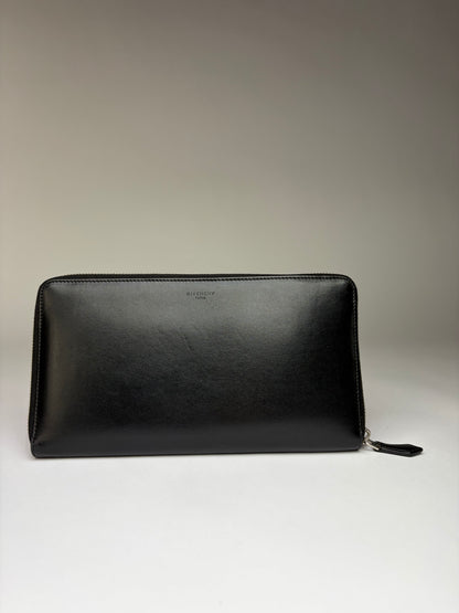 Vintage Givenchy Bambi Print Leather Bifold Wallet 2013 Black