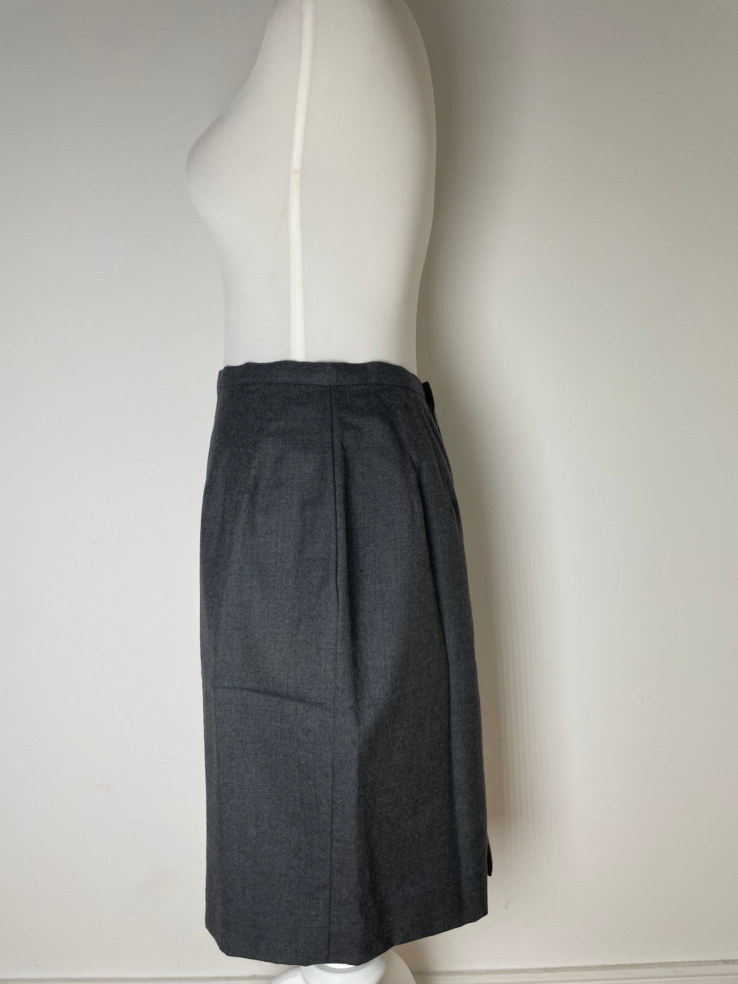 Vintage Dior Wool Skirt Grey 38/M