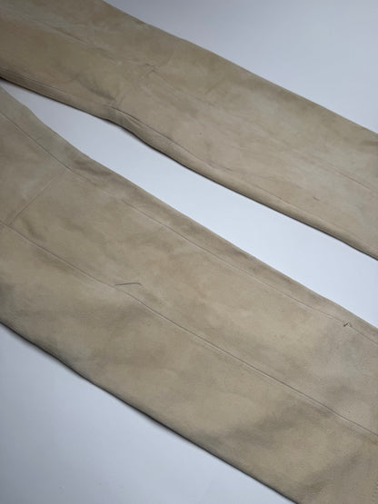 Vintage Loewe Madrid Nappa Leather Pants Beige 38/M