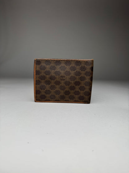 Vintage Celine Paris Leather Monogram Card Holder Brown