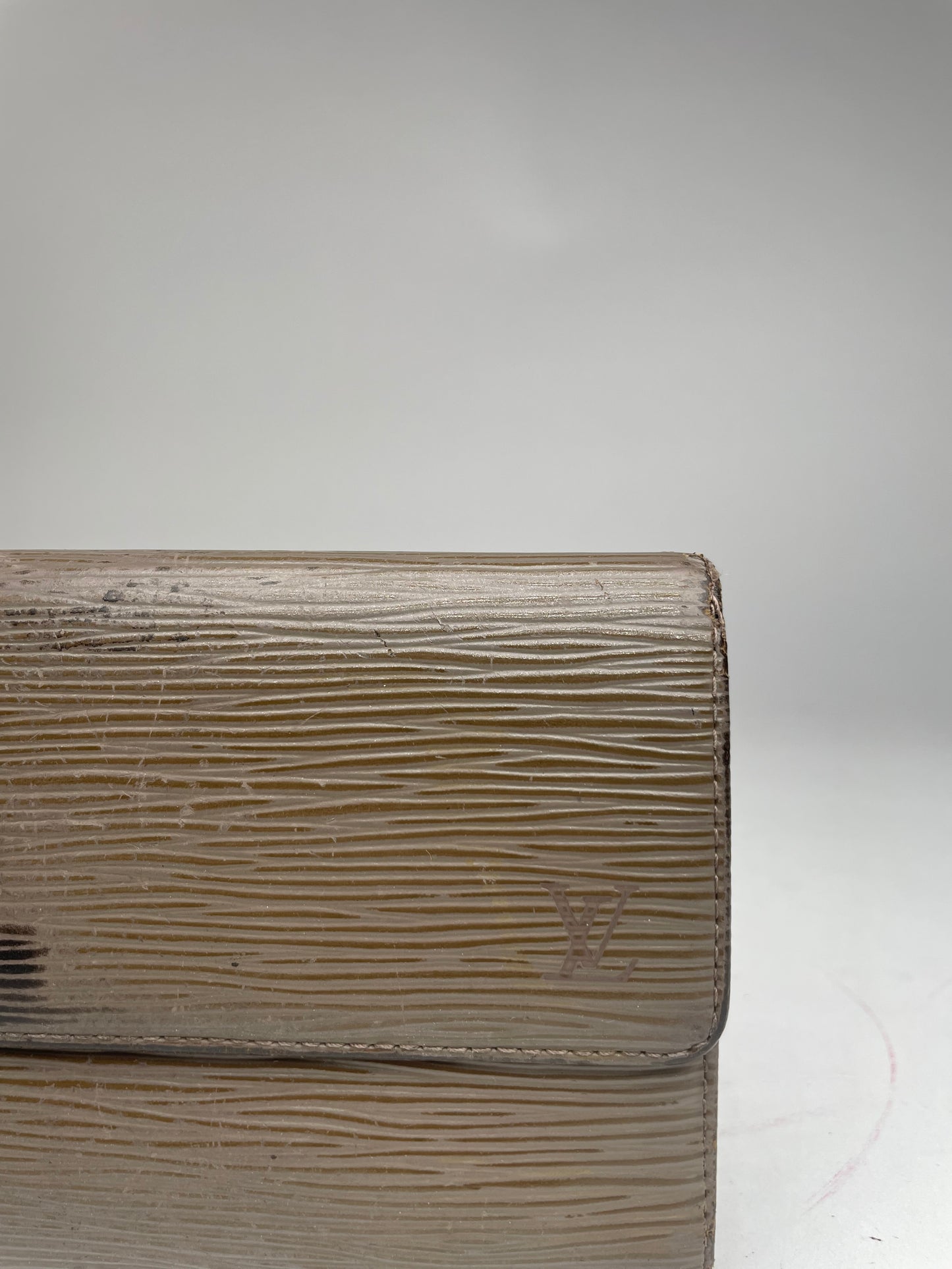 Vintage Louis Vuitton EPI leather kimono Wallet Grey/Brown