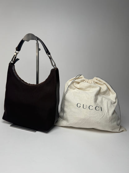 Vintage Gucci Canvas Bag Brown