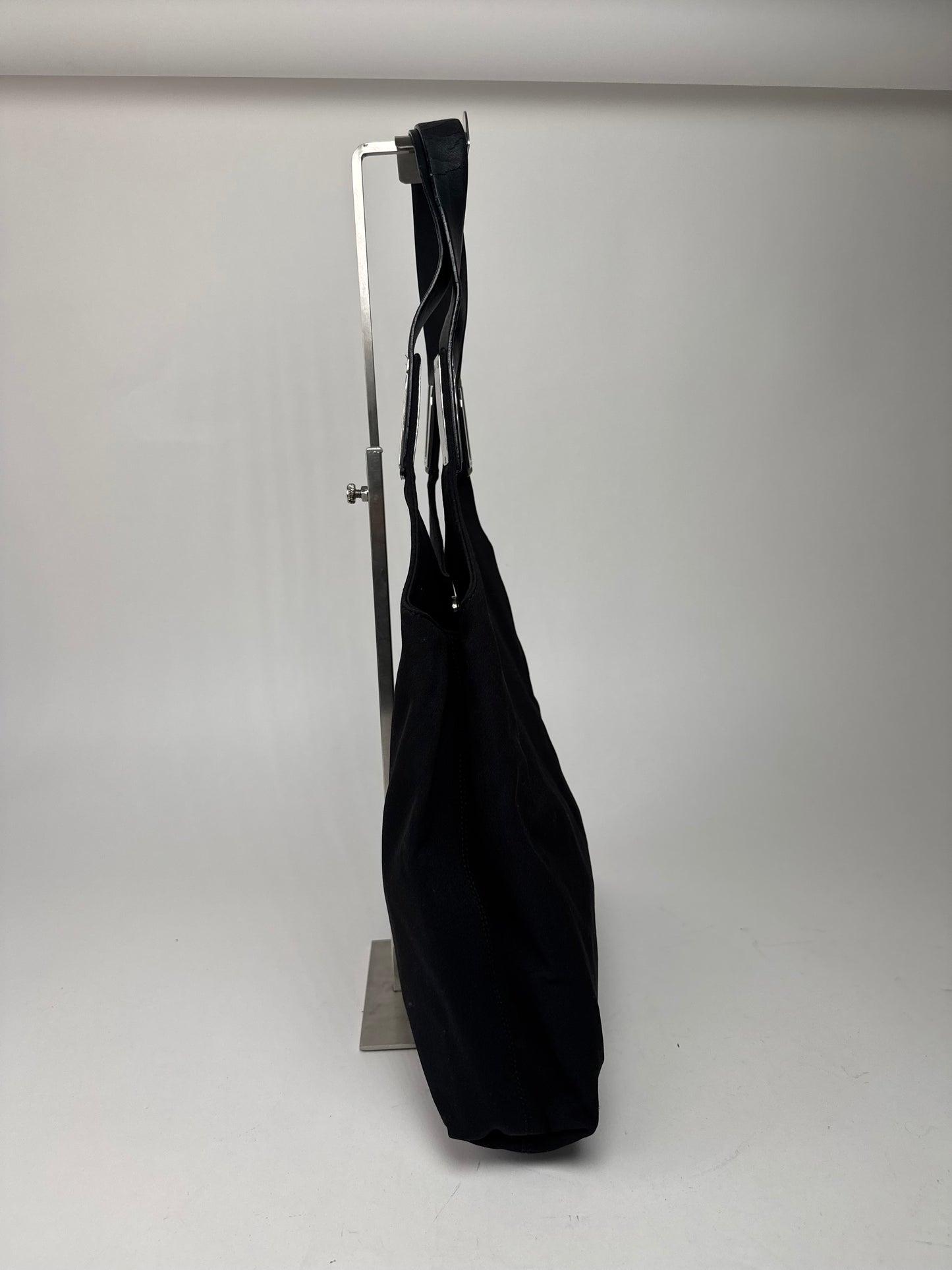 Vintage  Salvatore Ferragamo Leather / Canvas Bag Black