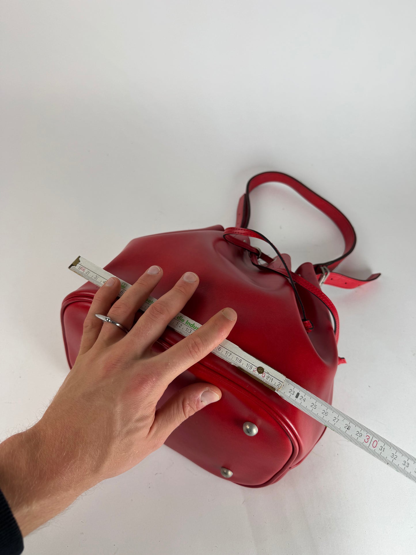 Vintage Comme Des Garçons Shoulder Bucket Bag Red