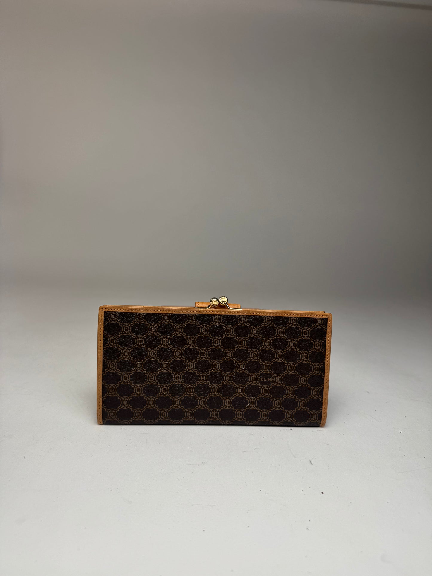 Vintage Celine Paris Triomphe Wallet Brown