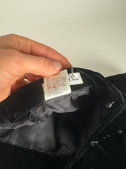 Vintage Dior velour Skirt black M