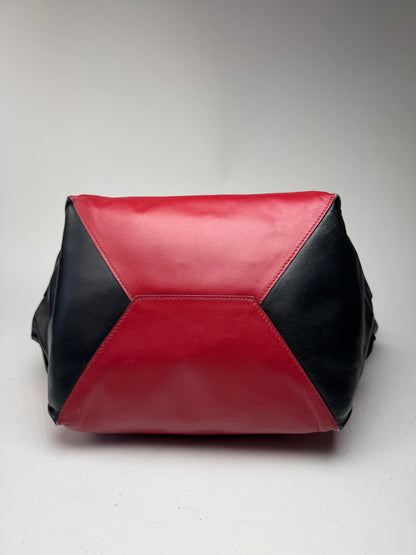 Vintage Marni Leather Shopper Black Red