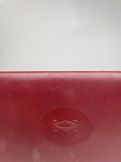 Vintage Cartier Leather ID Holder Burgundy