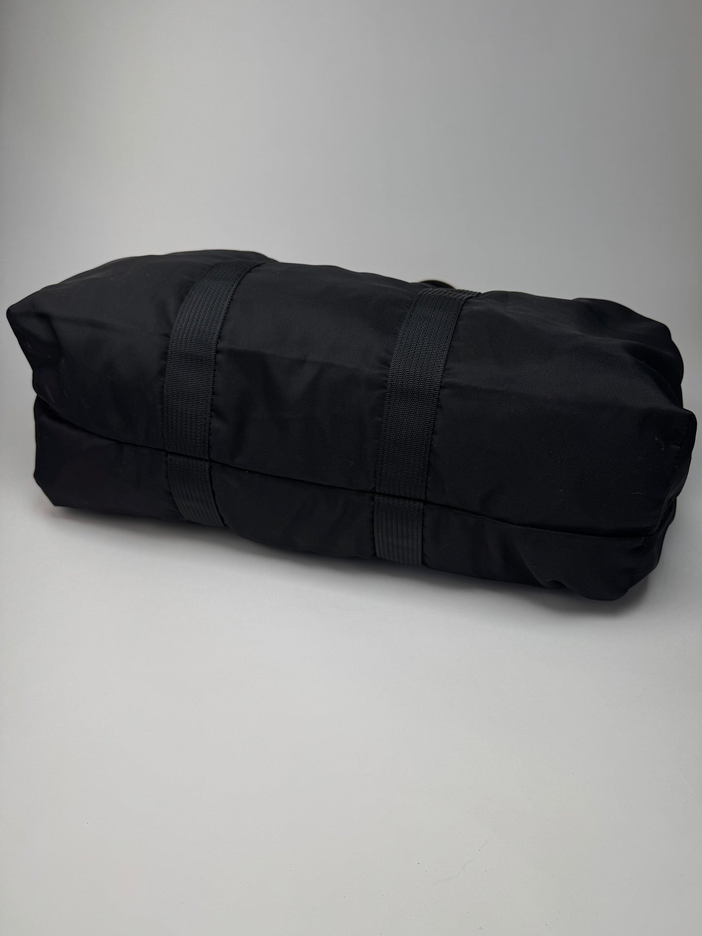 Vintage Courreges Paris Weekender Travel Bag Black Brown