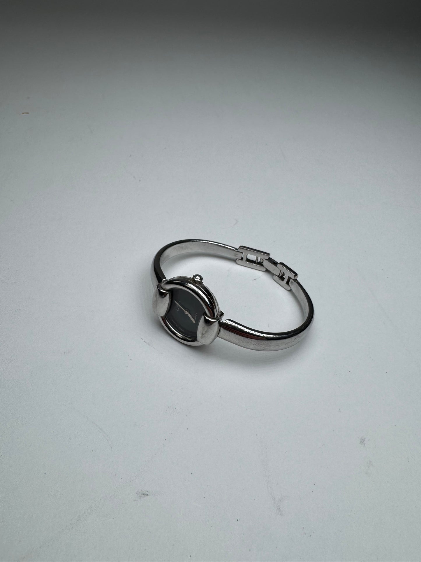 Vintage Gucci Horsebit Steel Watch Silver