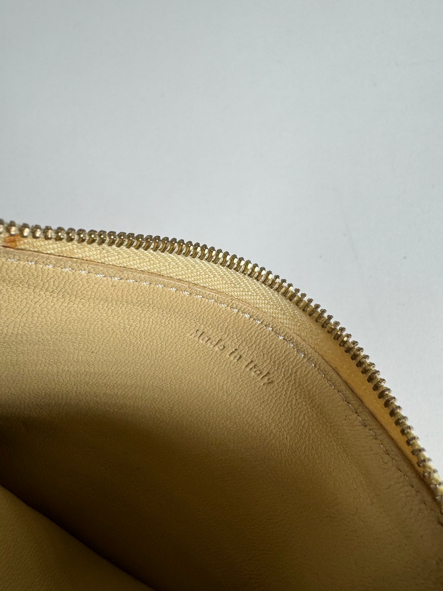 Vintage Celine Paris Leather Card Holder Beige Brown