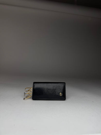 Vintage Cartier Patent Leather Key Holder Black