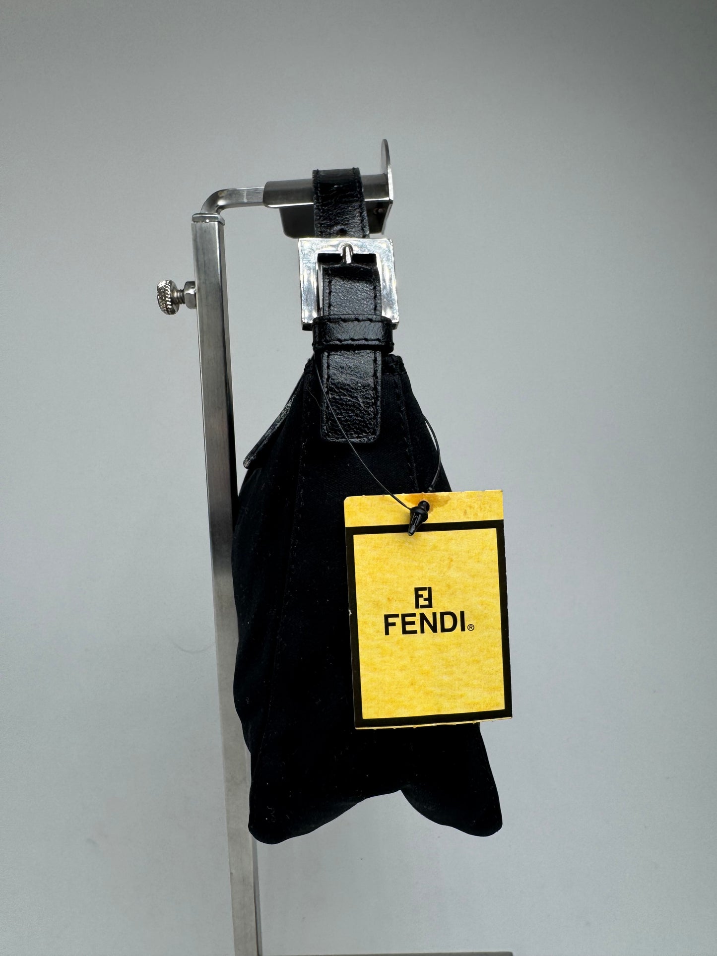 Vintage Fendi Mini Baguette Bag Canvas Black