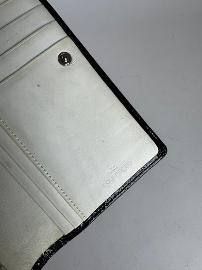 Vintage Courreges Paris Patent Leather Wallet Black